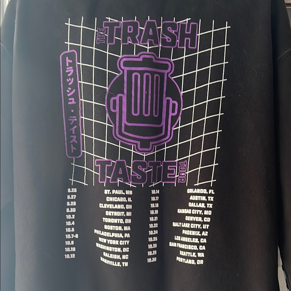 The Trash Taste Tour Sweatshirt Hoodie Podcast Event Merch Size L EUC - Picture 3 of 8